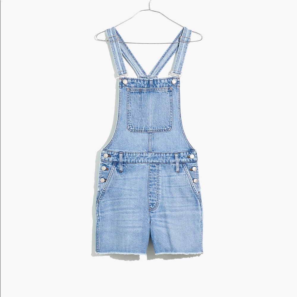 Madewell Adirondack Short Overalls in Phillips Wash Size M